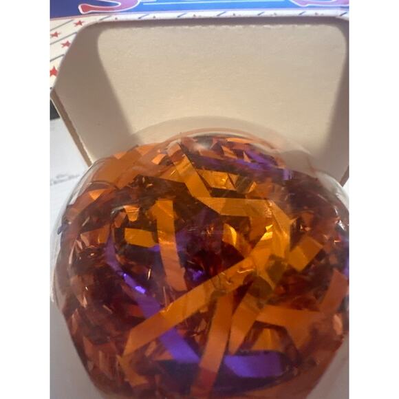 Vtg Phoenix Suns basketball ornament NBA Purple Orange Confetti Bulb Christmas - Picture 10 of 10